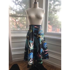 Floral Flared Circle Skirt